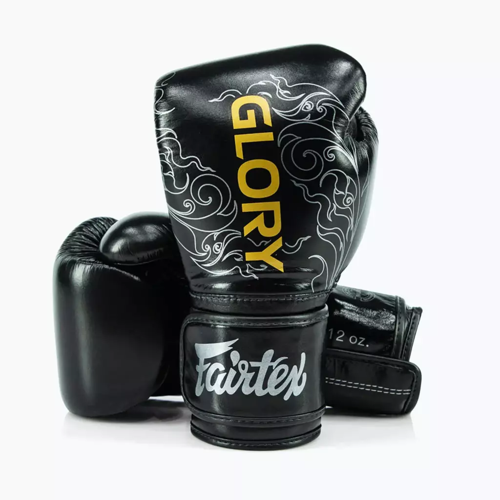 Боксёрские перчатки Fairtex Glory Kickboxing Competition Training Boxing black/silver