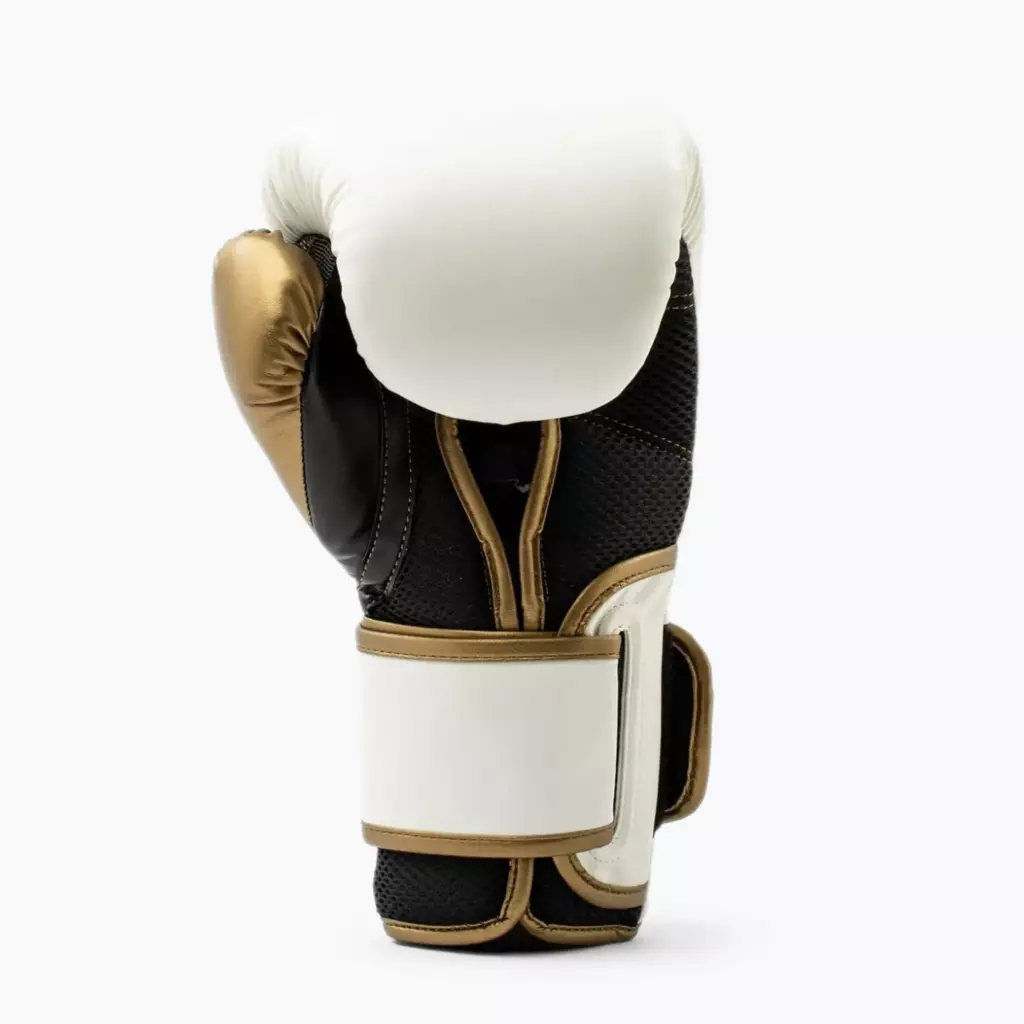 Боксёрские перчатки Everlast Powerlock 2 white/gold