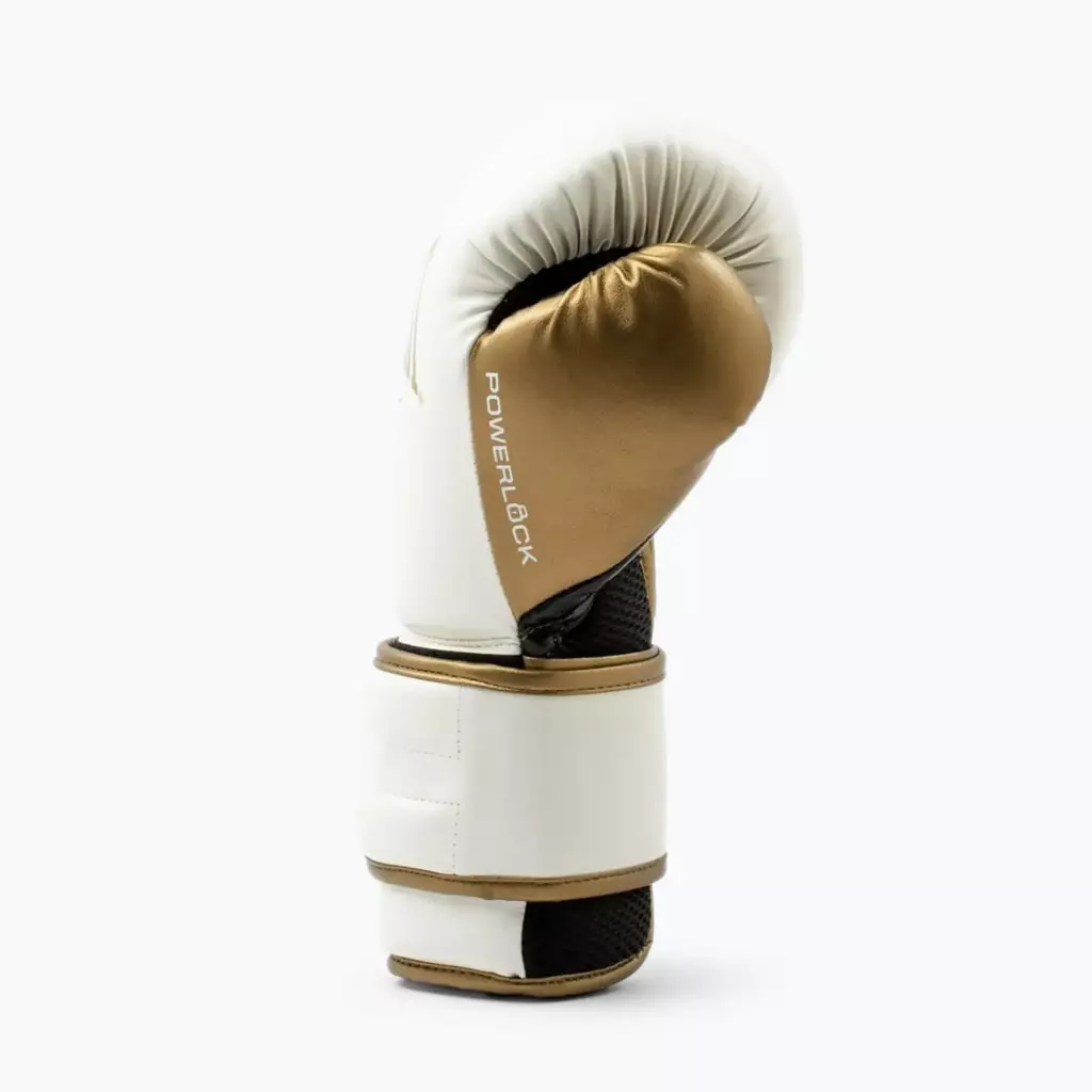 Боксёрские перчатки Everlast Powerlock 2 white/gold