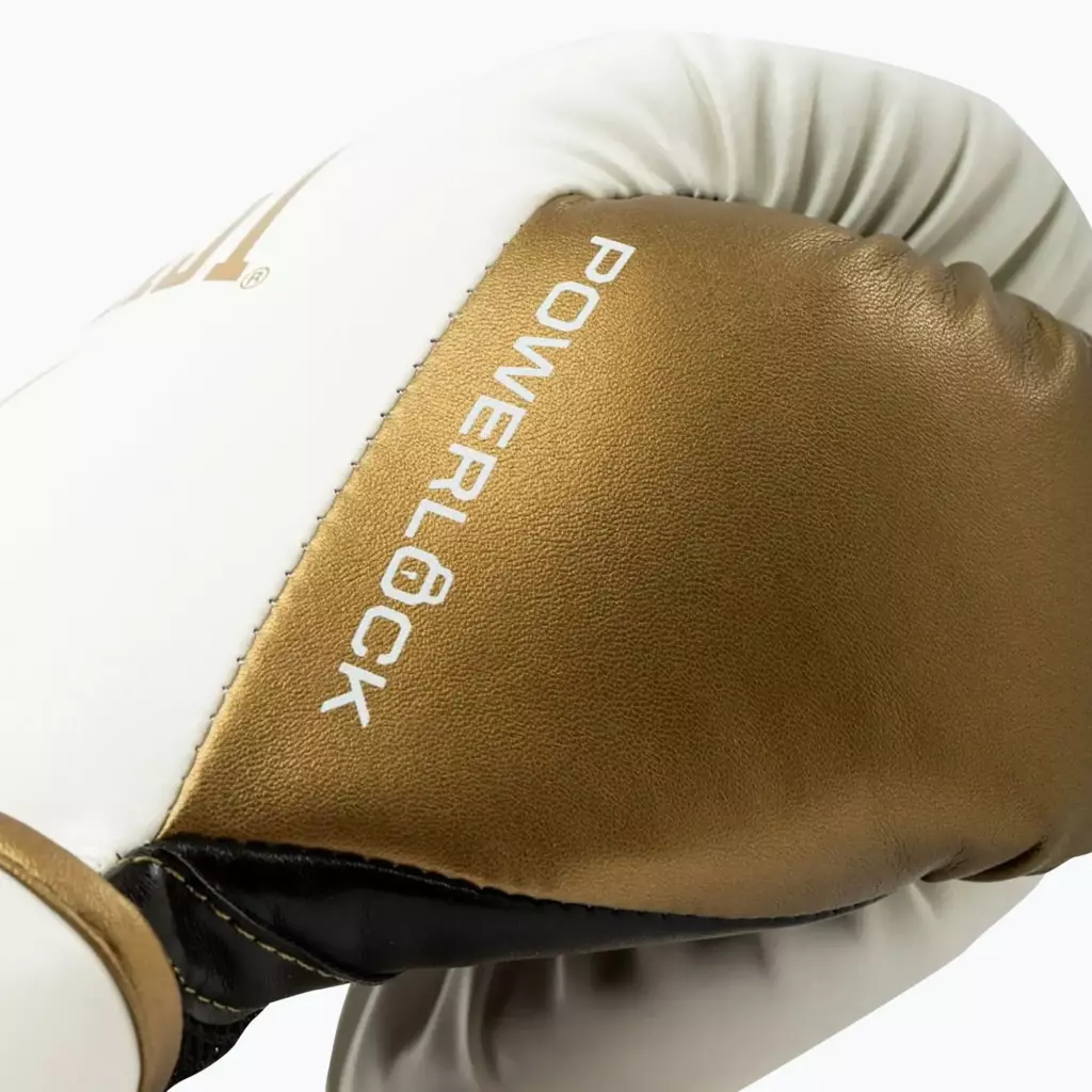 Боксёрские перчатки Everlast Powerlock 2 white/gold