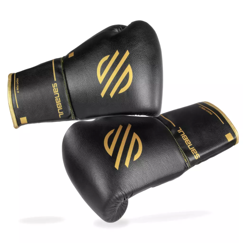 Боксёрские перчатки Sanabul Gold Strike Professional Lace Up