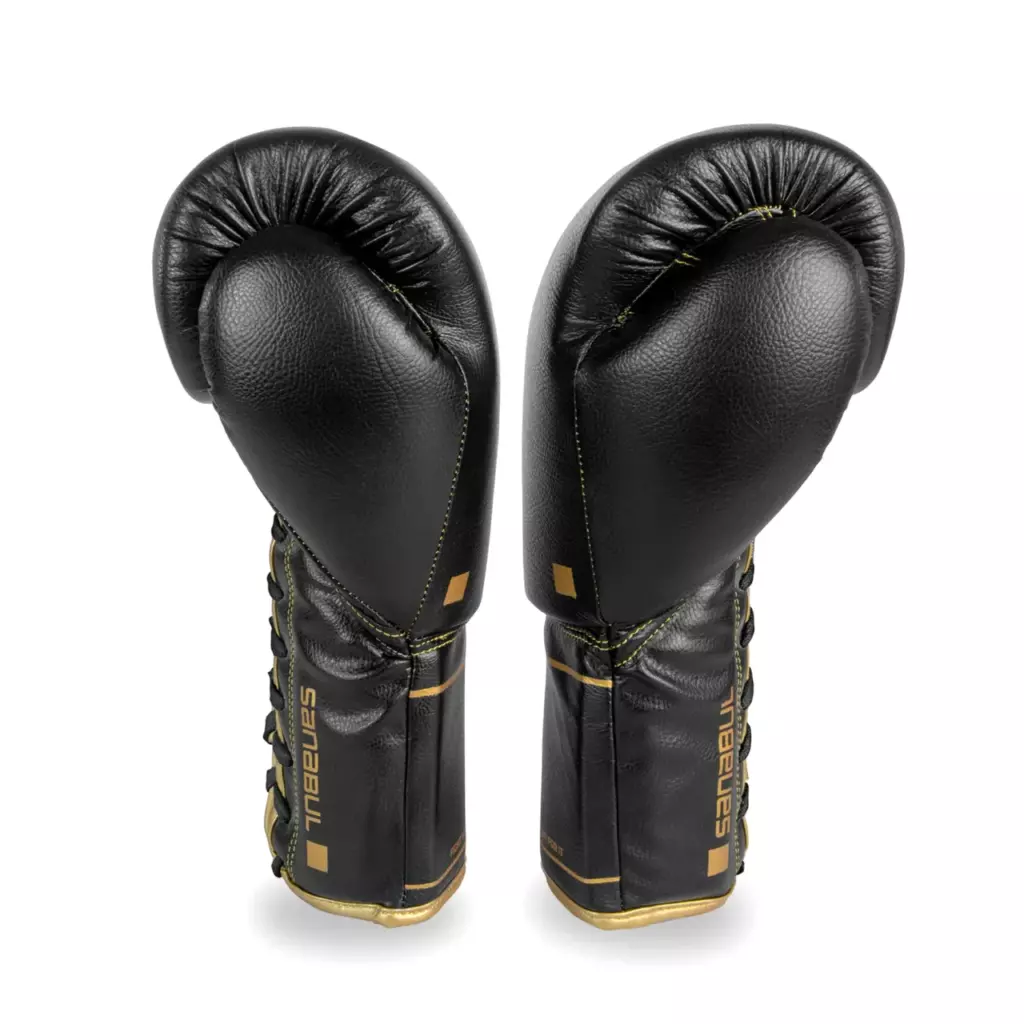 Боксёрские перчатки Sanabul Gold Strike Professional Lace Up