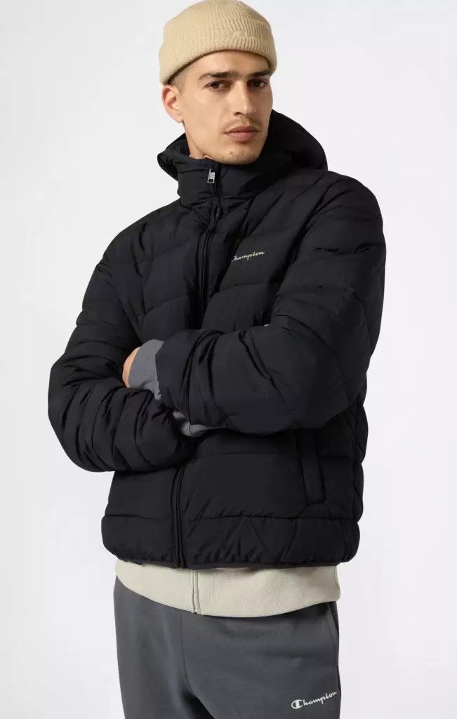 Пуховик Champion с капюшоном Чёрный