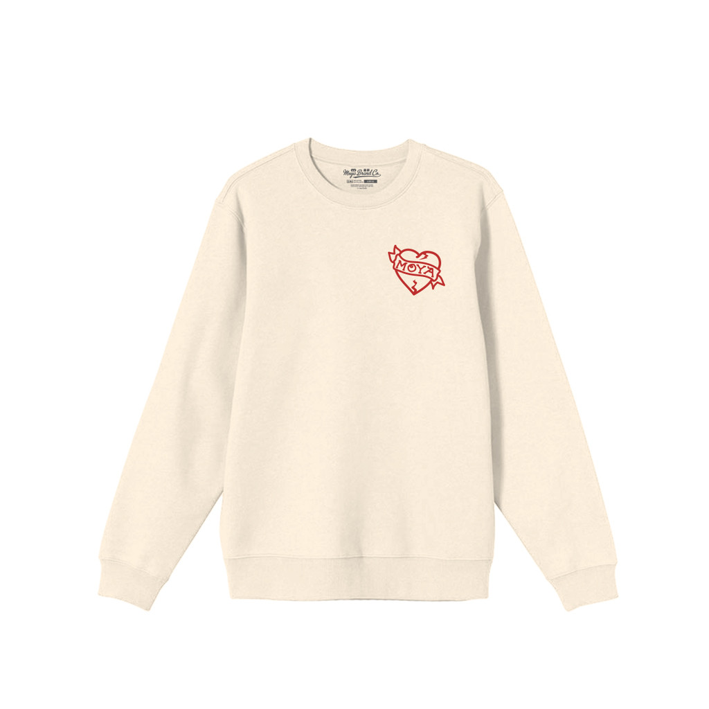 Свитшот MOYA BRAND LOVE X HATE IVORY CREW