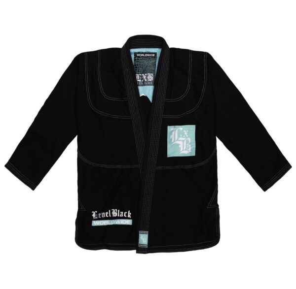 Кимоно Level x Black TEAL PYTHON чёрное