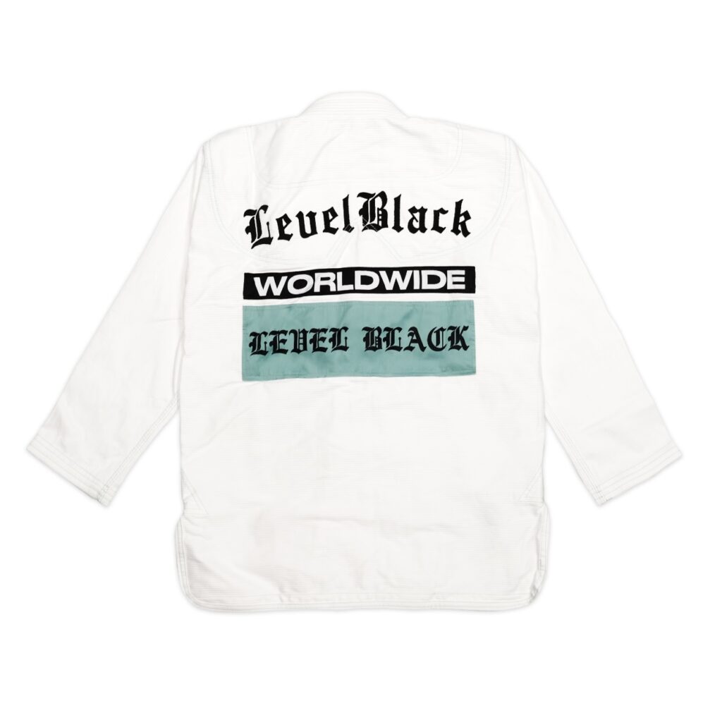 Кимоно Level x Black TEAL PYTHON белое