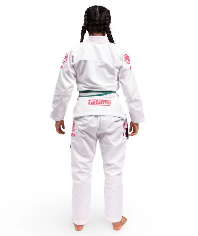 Детское кимоно Tatami PRO SERIES - WHITE & WILD ROSE