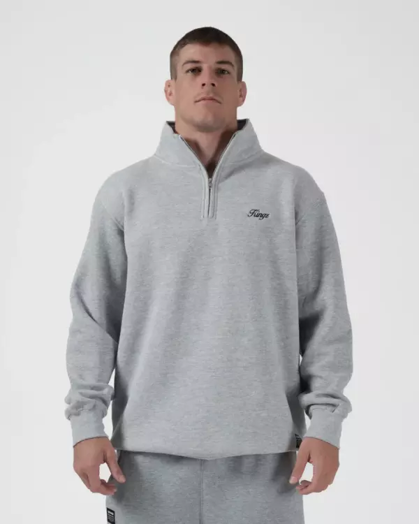 Свитшот на молнии KINGZ Script Quarter - Grey