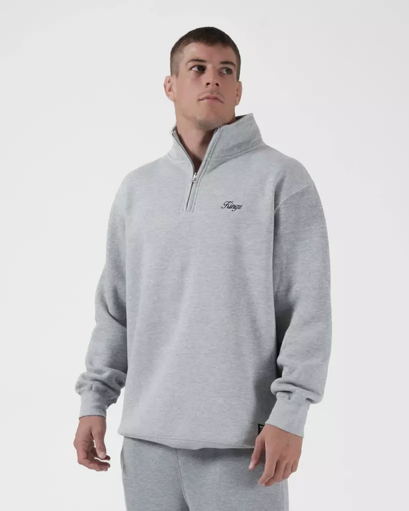 Свитшот на молнии KINGZ Script Quarter - Grey