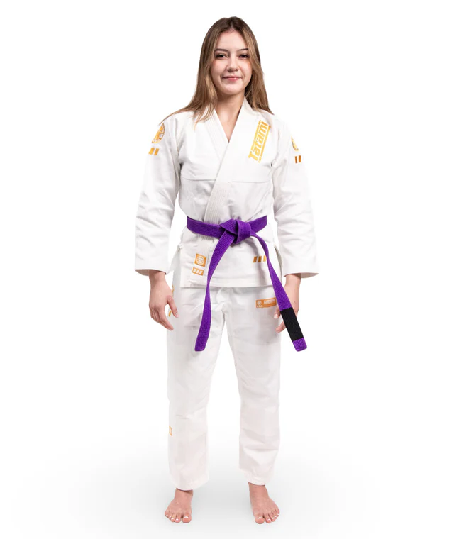 Кимоно женское Tatami BJJ LADIES PRO SERIES - WHITE & CHAMPION GOLD