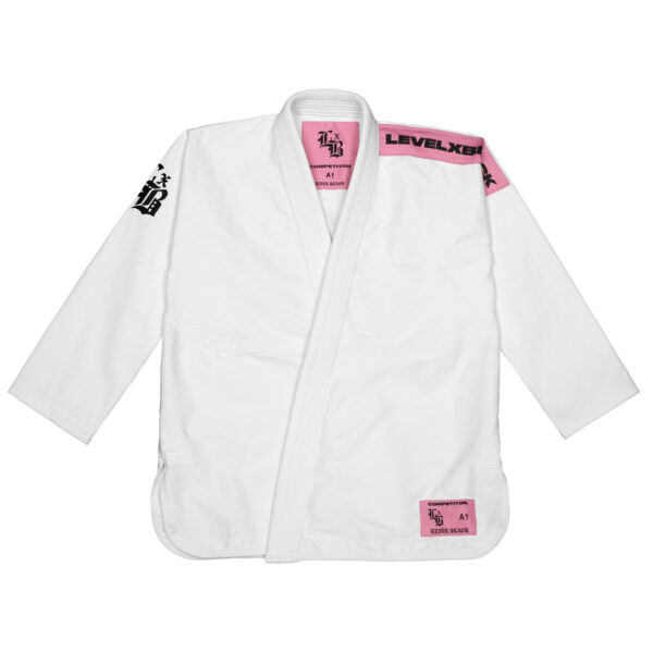 Кимоно Level x Black Pink Competitor - White