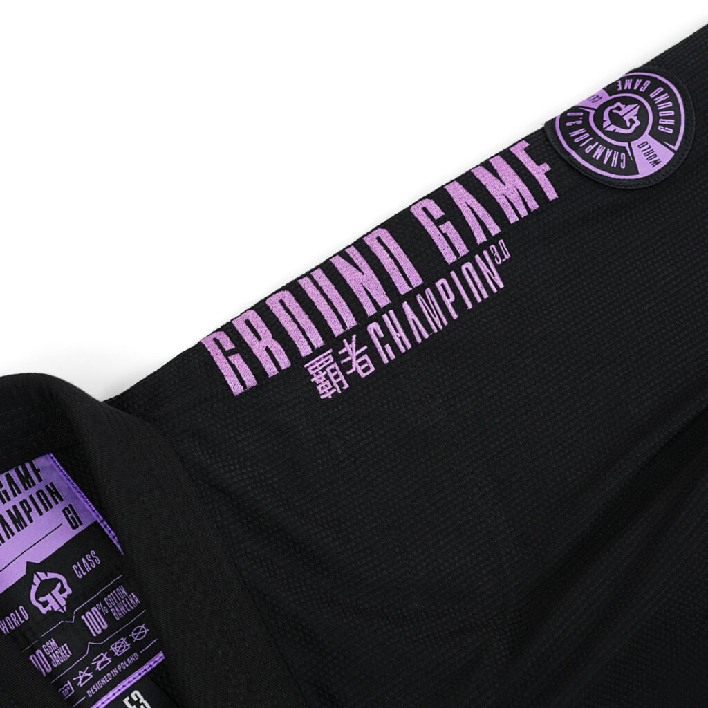 Женское Кимоно Ground Game CHAMPION 3.0 LAVENDER чёрное