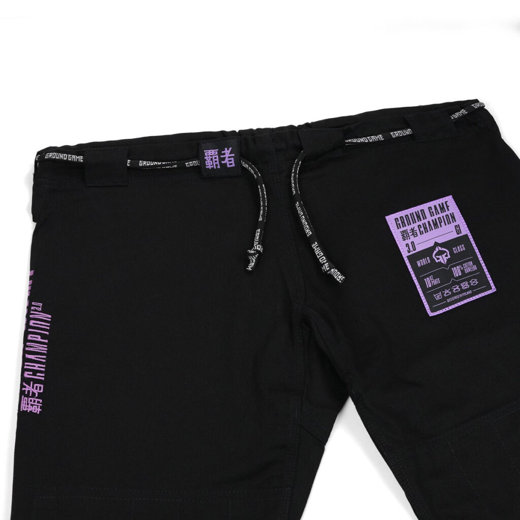 Женское Кимоно Ground Game CHAMPION 3.0 LAVENDER чёрное