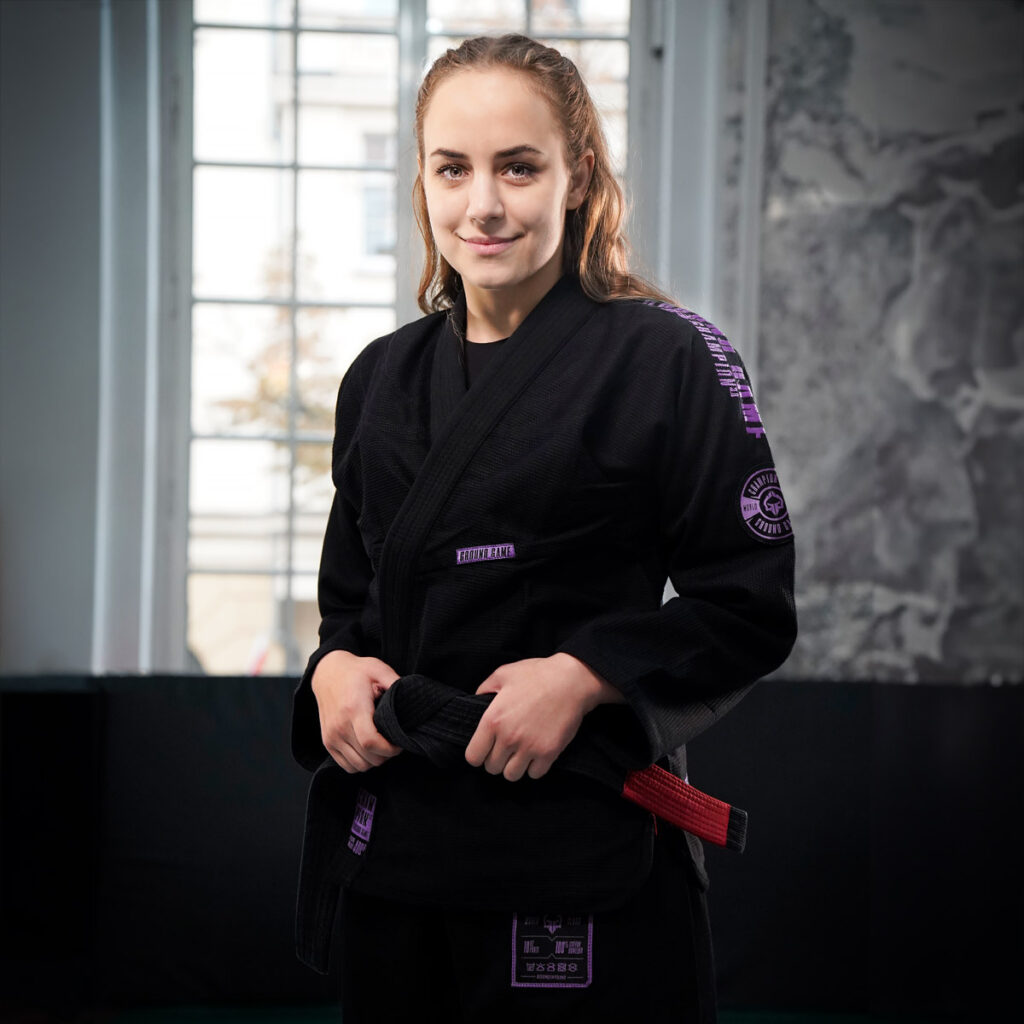 Женское Кимоно Ground Game CHAMPION 3.0 LAVENDER чёрное