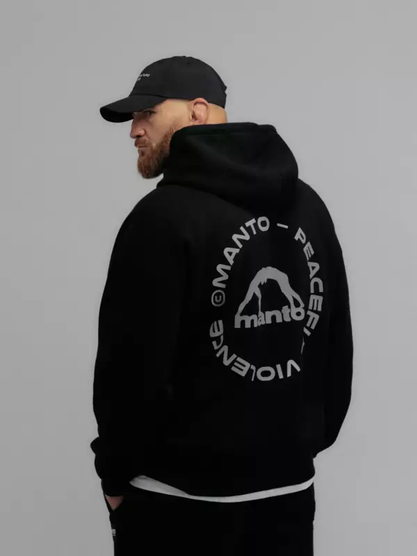 Худи MANTO LABEL 25 REGULAR OVERSIZE чёрная