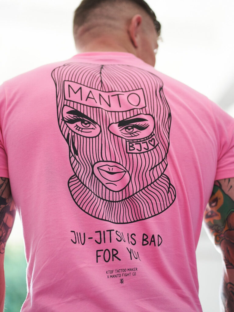 Футболкаx MANTO x KTOF BALACLAVA розовая