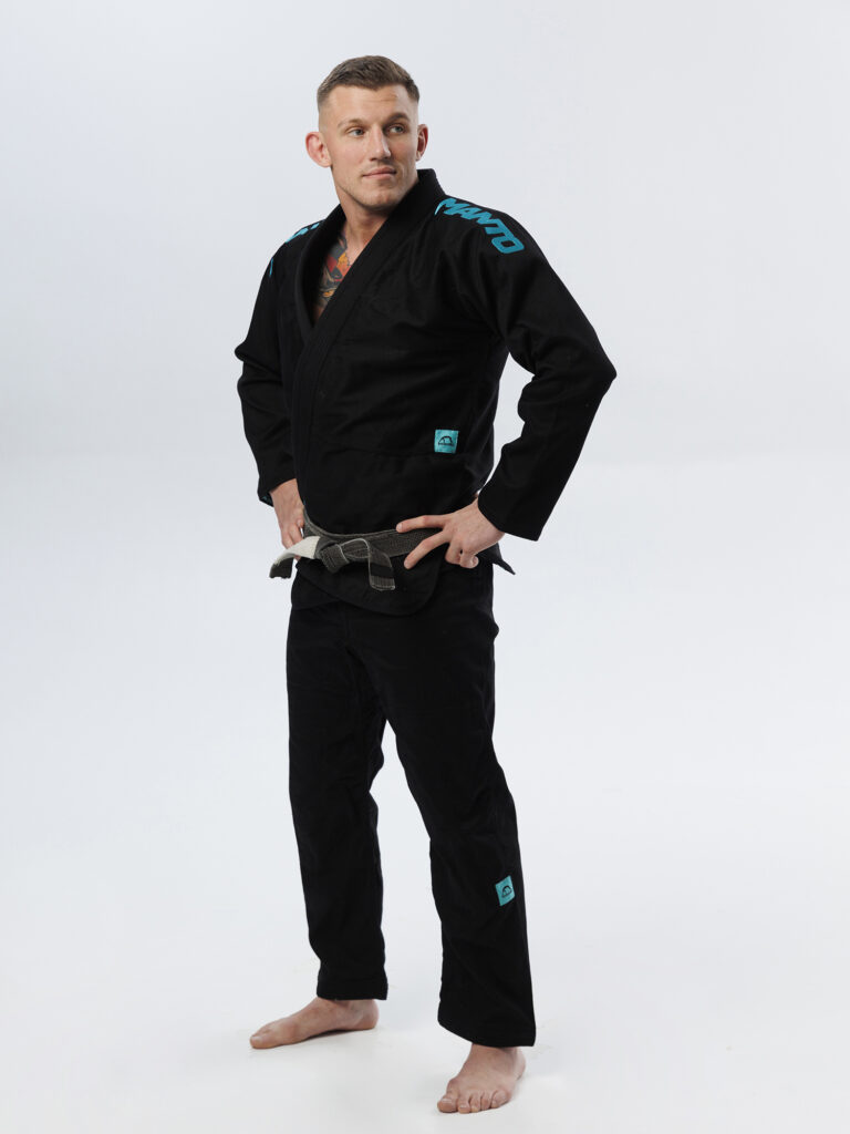 Кимоно MANTO "X5" BJJ Черно-бирюзовое