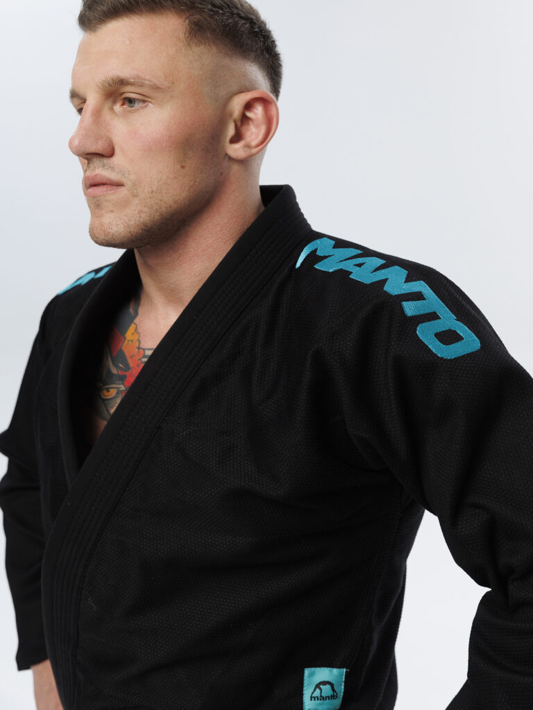 Кимоно MANTO "X5" BJJ Черно-бирюзовое