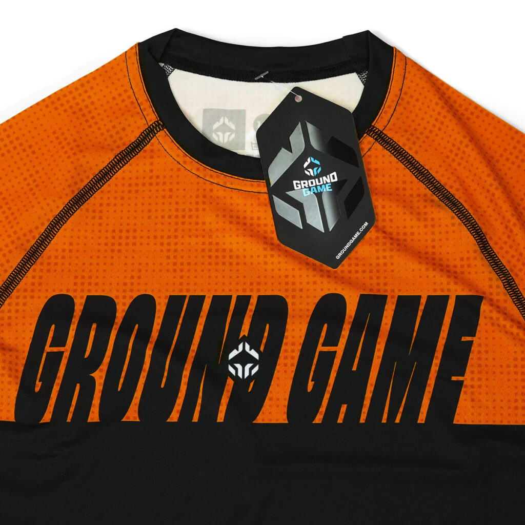 Детский Рашгард GROUND GAME IBJJF оранжевый