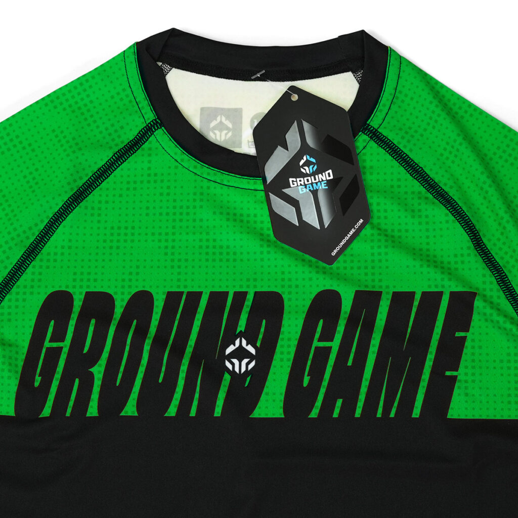 Детский Рашгард GROUND GAME IBJJF зелёный