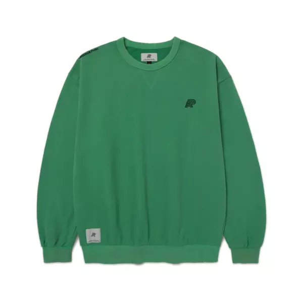 Свитшот Albino & Preto RINGER CREWNECK зелёный
