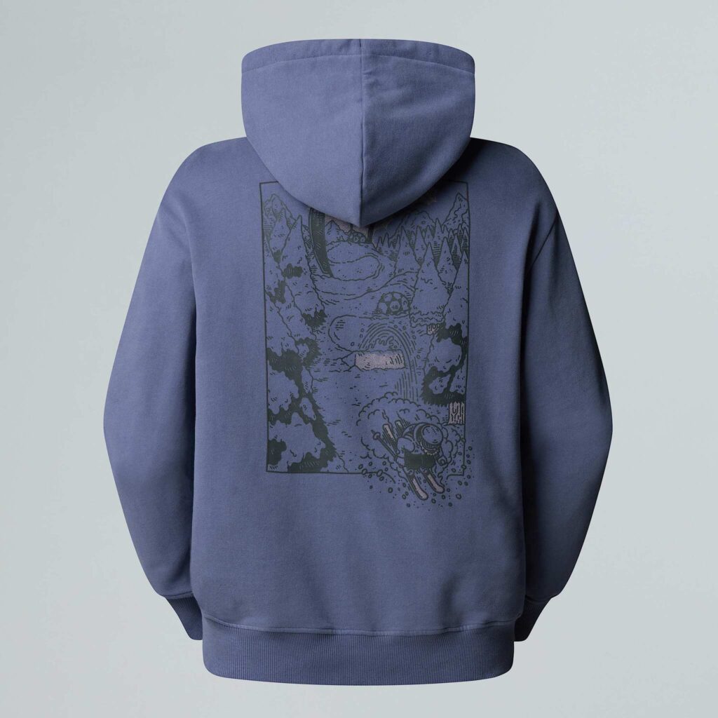 Худи The North Face Powder Days сине-фиолетовая