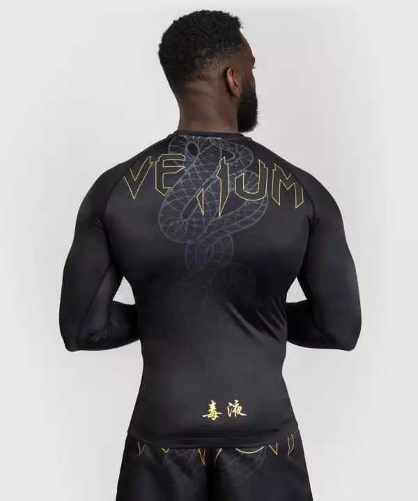 Рашгард VENUM SERPENTI BLACK/SILVER/GOLD длинный рукав