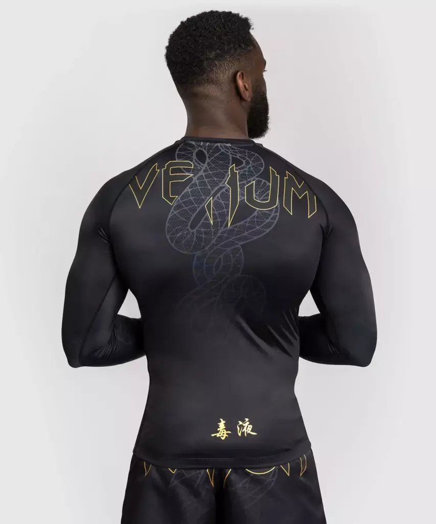 Рашгард VENUM SERPENTI BLACK/SILVER/GOLD длинный рукав