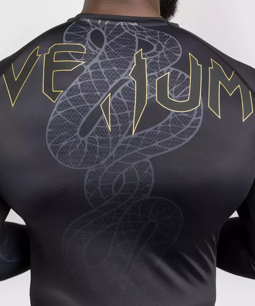 Рашгард VENUM SERPENTI BLACK/SILVER/GOLD длинный рукав