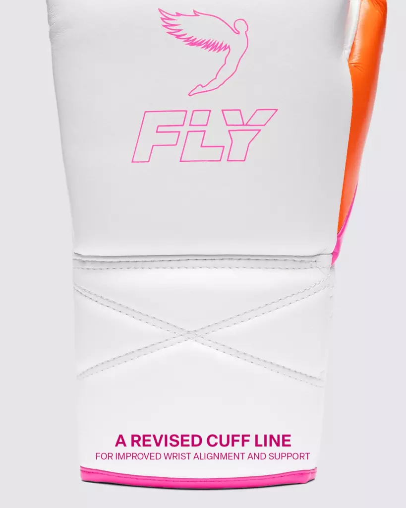 Боксёрские перчатки Fly SUPERLACE PRO X 2 GLOVES - White/Pink/Orange