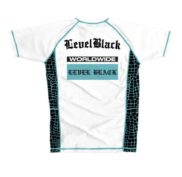 Рашгард Level x Black TEAL PYTHON WHITE
