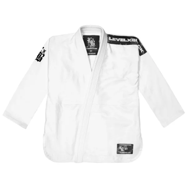 Кимоно Level x Black Moonlight Camo Competitor White