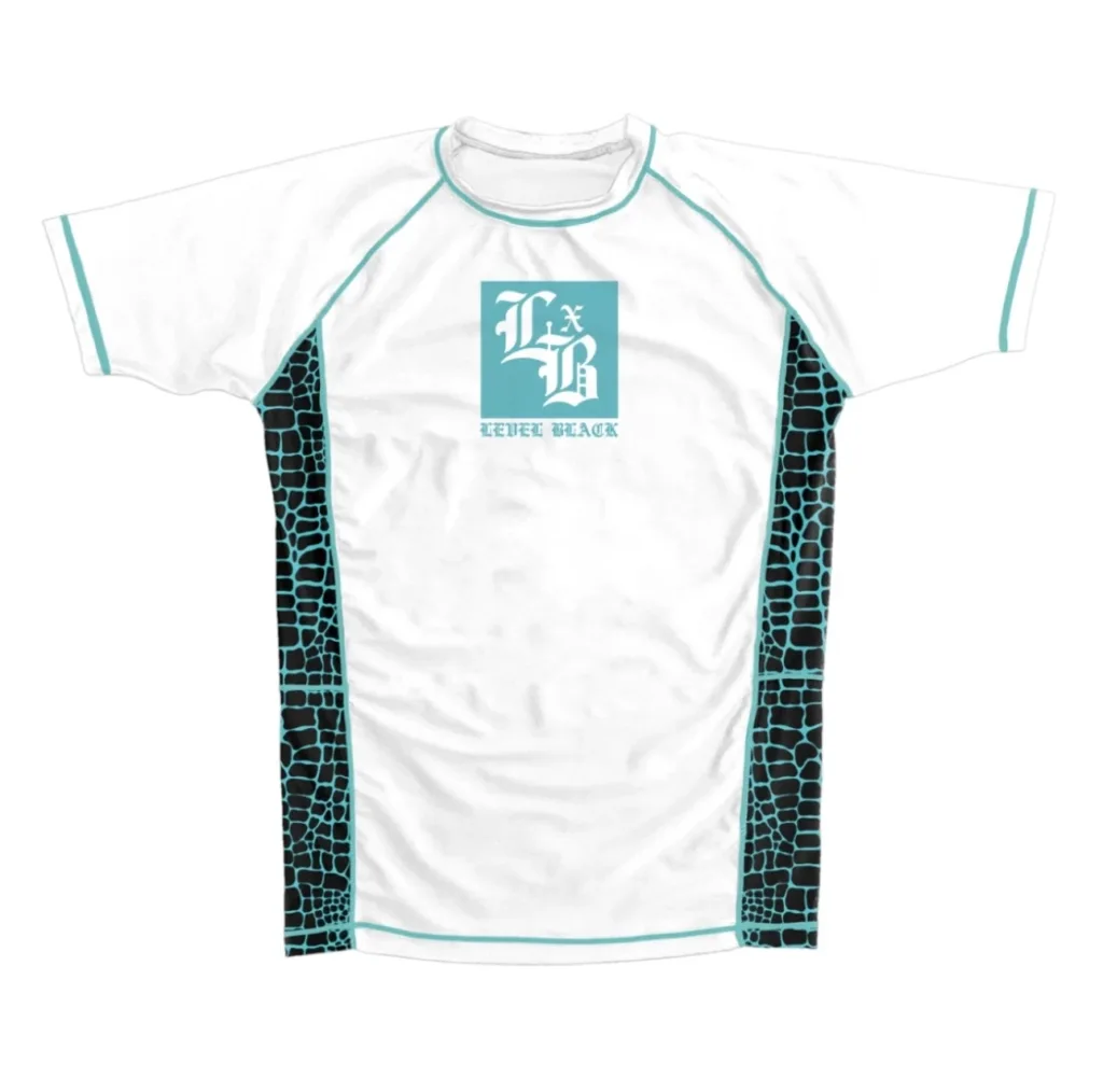 Рашгард Level x Black TEAL PYTHON WHITE