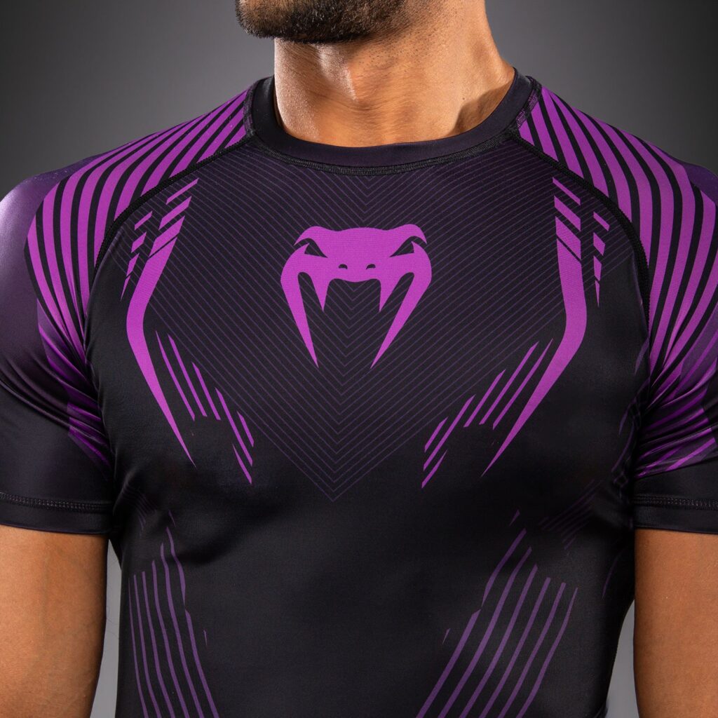 Рашгард Venum No-Gi 6.0 Short Sleeve - Black/Purple