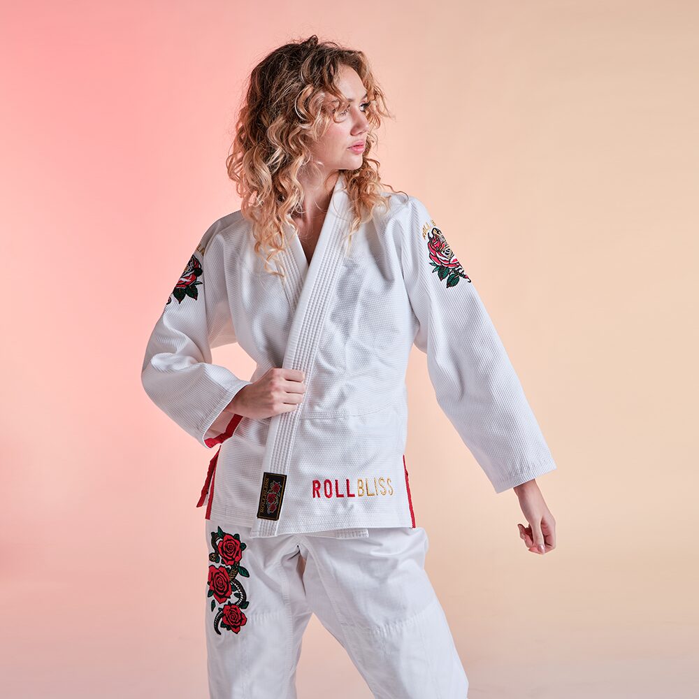 Rollbiss Кимоно White Forbidden Garden BJJ