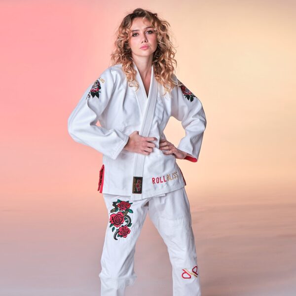 Rollbiss Кимоно White Forbidden Garden BJJ