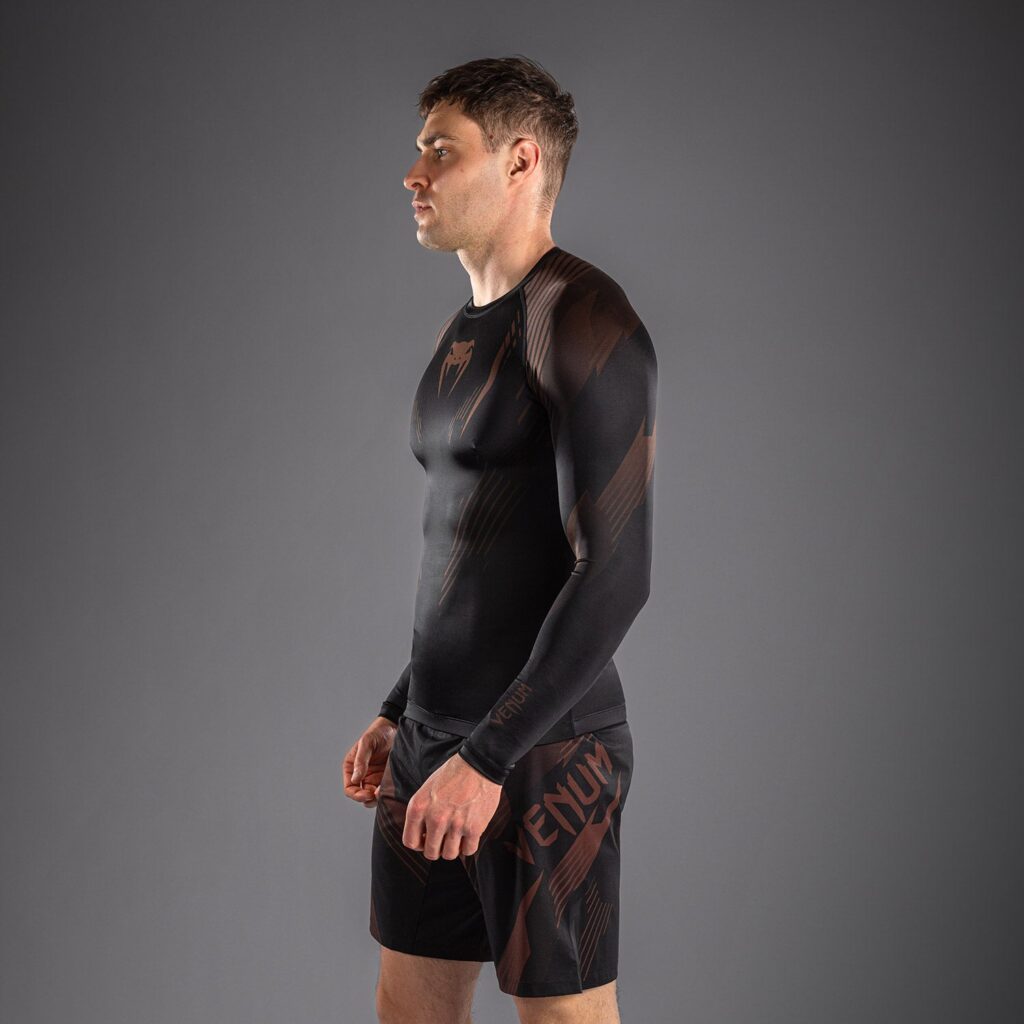 Рашгард Venum No-Gi 6.0 Long Sleeve - Black/Brown