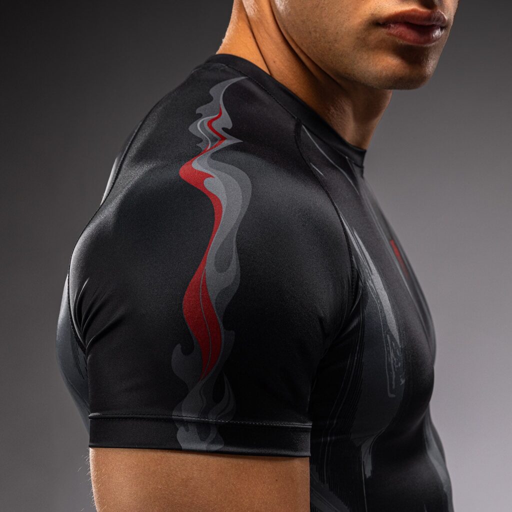 Рашгард Venum Demon Short Sleeve - Black/Grey
