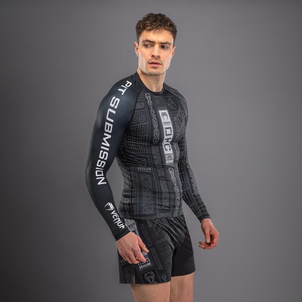 Рашгард Karate Combat by Venum Long Sleeve - Black/Grey