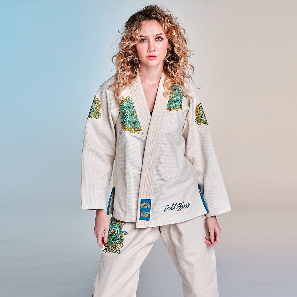 Rollbiss Кимоно Paisley Off-White BJJ