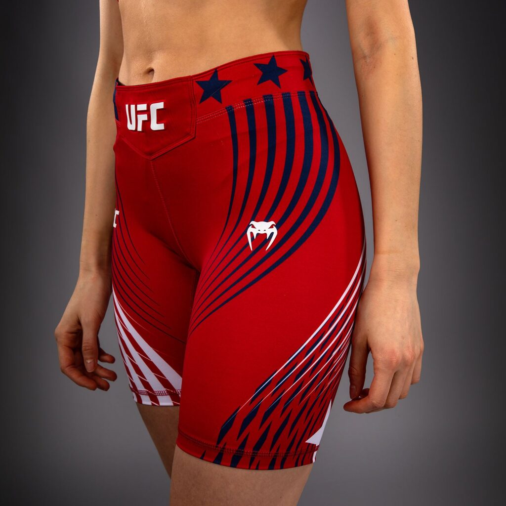 Шорты Women's Official UFC Freedom 250 by Venum Red Authentic Long Fit Vale Tudo