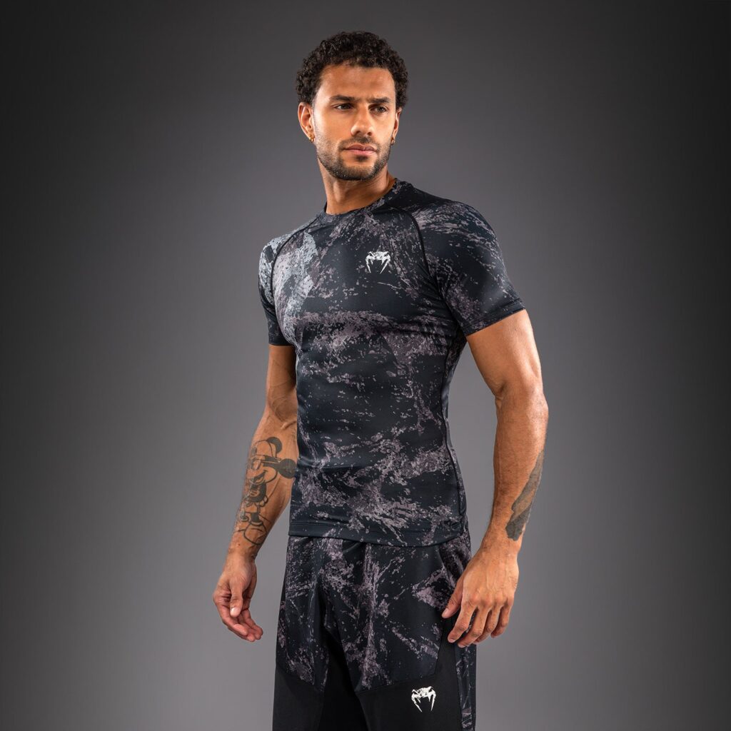 Рашгард Venum Rage & Workout Short Sleeve - Black/Grey