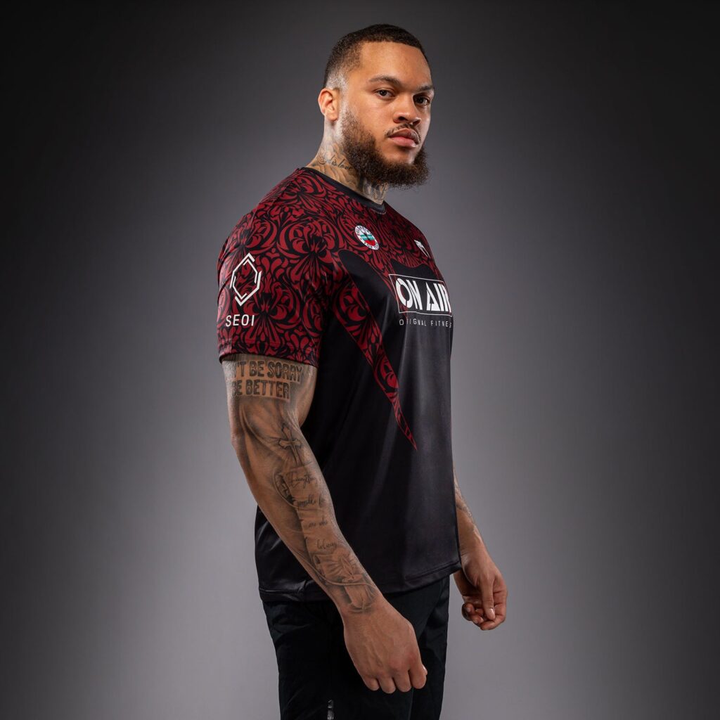 Футболка Venum Bulgarian Top Team (BTT) Dry-Tech - Black/Red