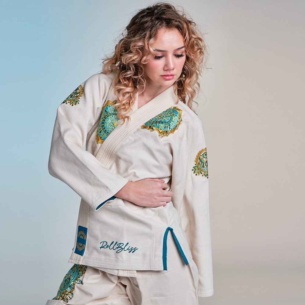 Rollbiss Кимоно Paisley Off-White BJJ