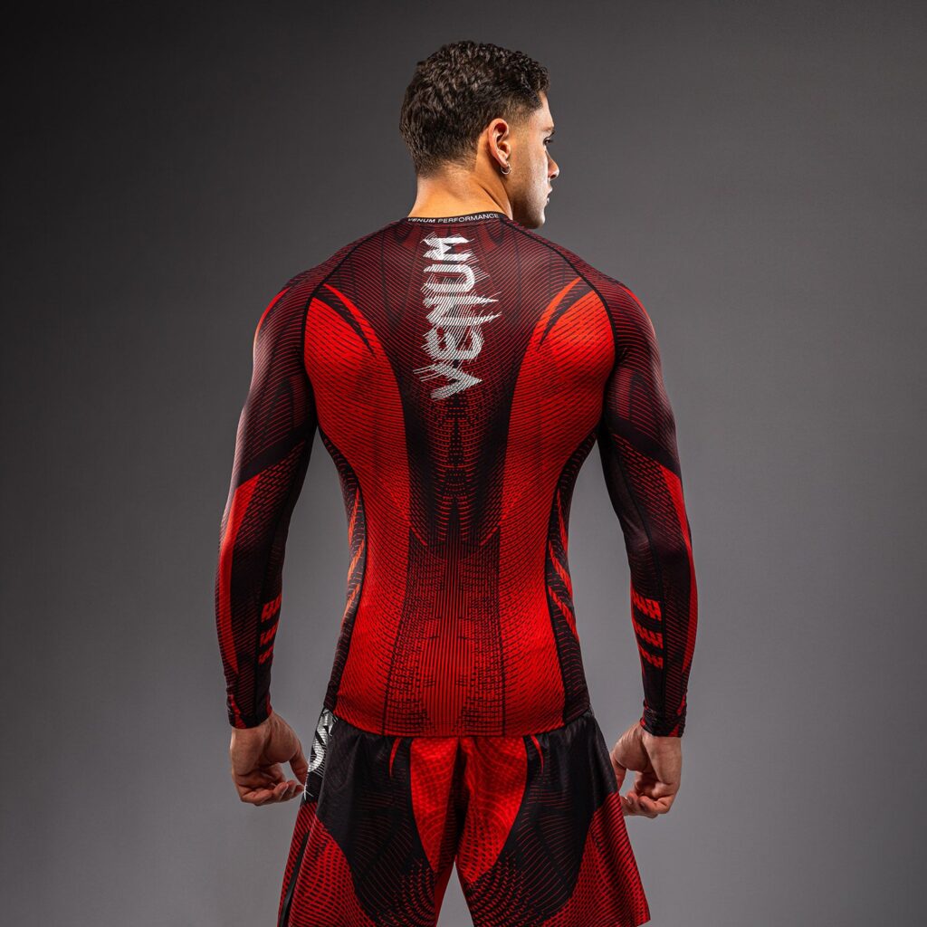 Рашгард Venum Galactic 3.0 Long Sleeve - Red/Silver