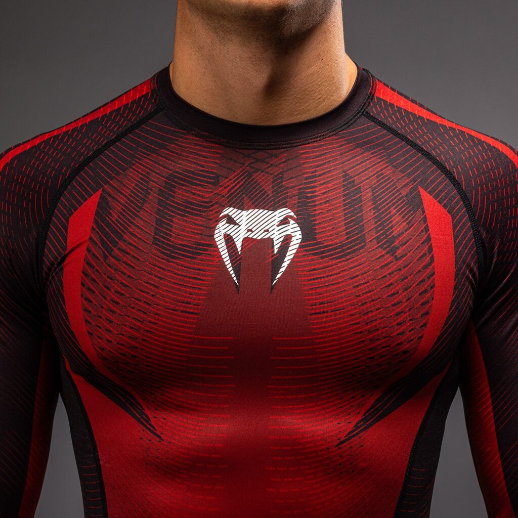 Рашгард Venum Galactic 3.0 Long Sleeve - Red/Silver