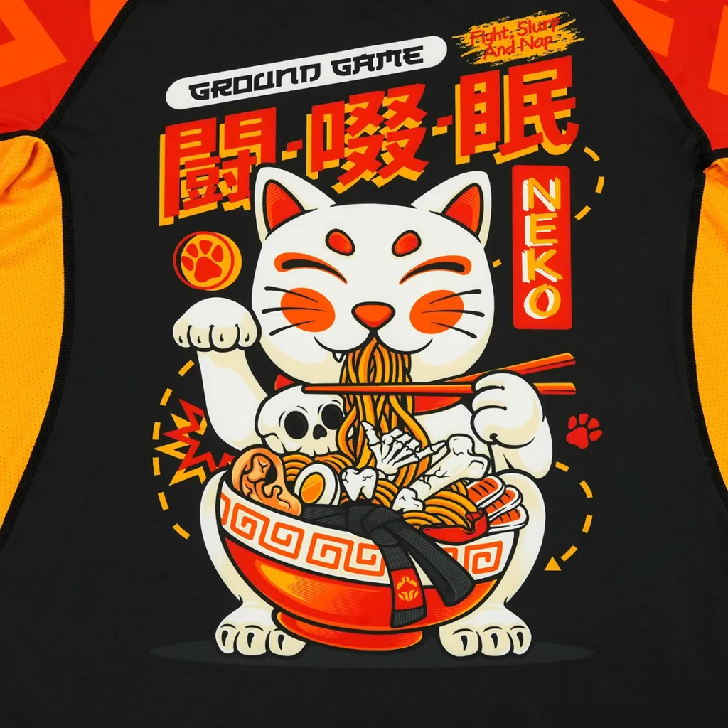 Ground Game Рашгард Ramen Cat Короткий рукав