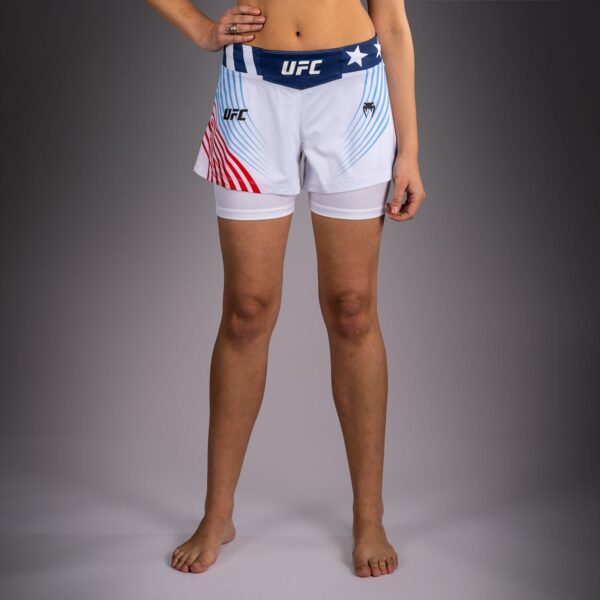 Шорты Women's Official UFC Freedom 250 by Venum White Authentic Fight Night Fight