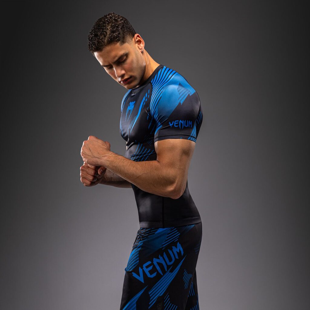 Рашгард Venum No-Gi 6.0 Short Sleeve - Black/Blue