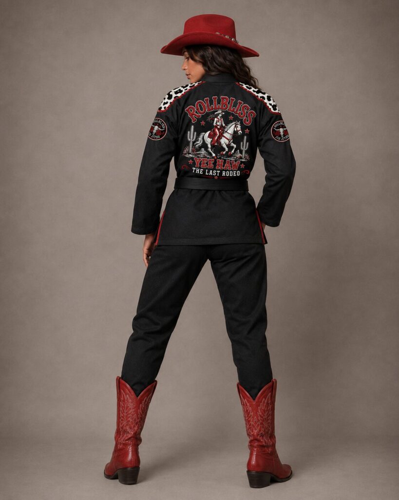 Rollbiss Кимоно Black CowGirl Yee Haw BJJ